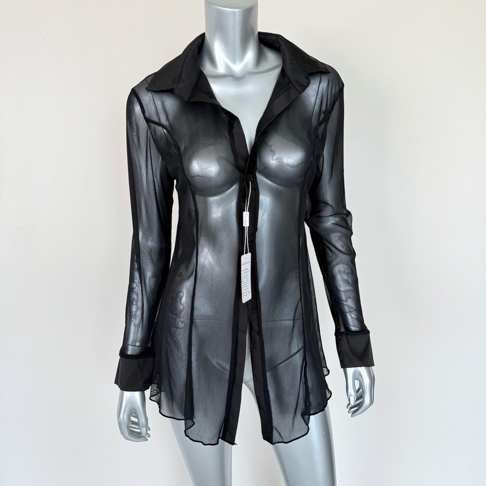 NWT!!! Women sheer black dress size M